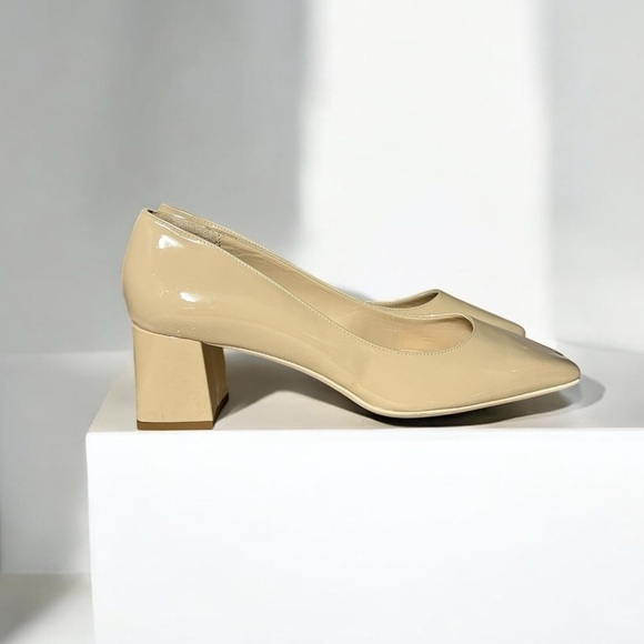 🌻NEW Ron White Lizbeth Bone Color Patent Leather Waterproof Italian Heel size 10 - Picture 4 of 12